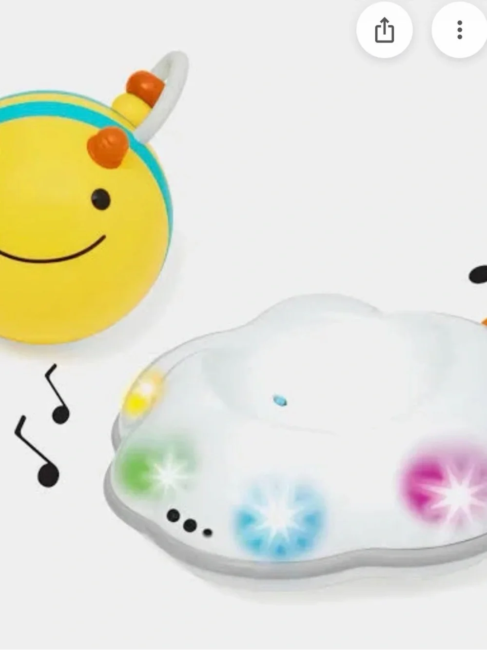 Skip Hop Yellow Musical Bee Light-Up Learning Toy with Blue and Orange Accents